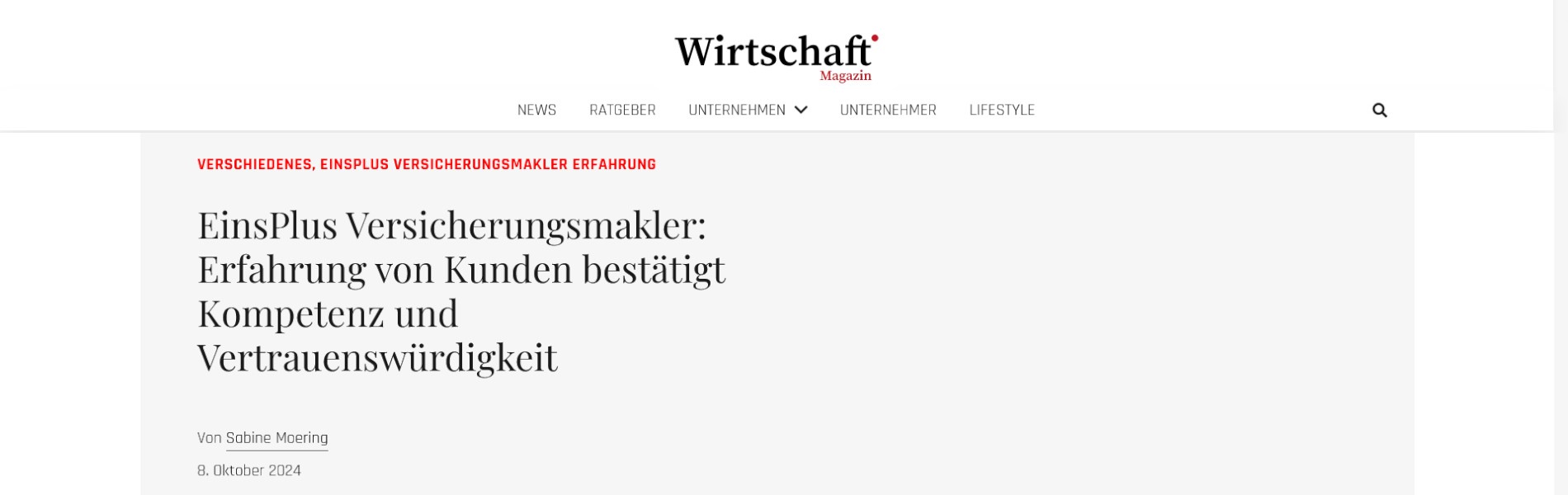 Artikel wirtschaft-magazin.de